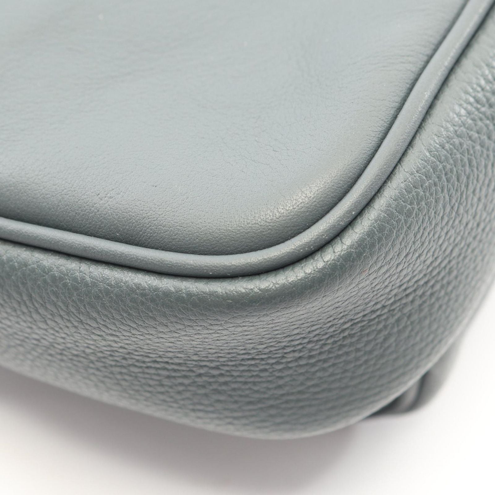 Bvlgari Shoulder Bag Man Gray Green Leather — view 5