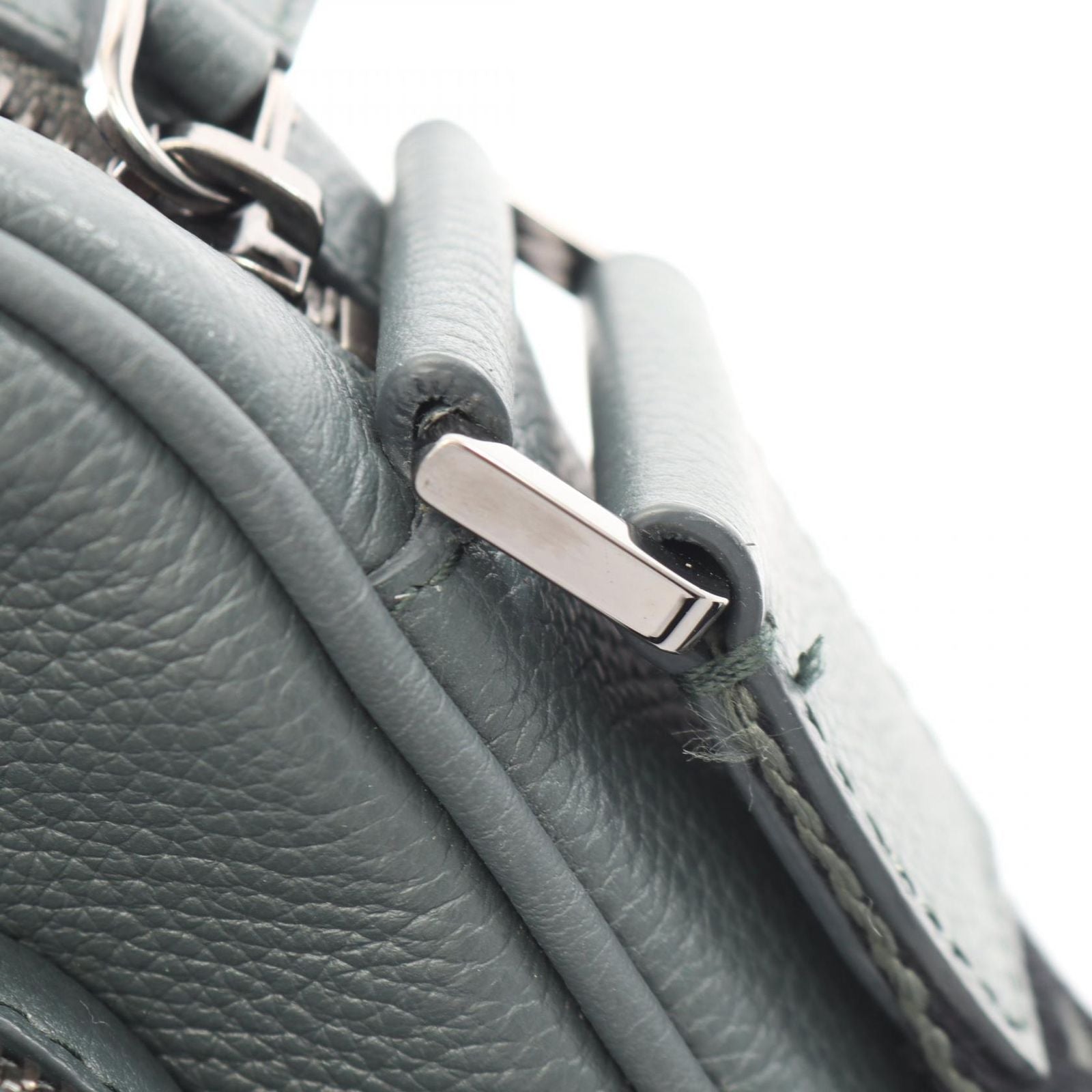 Bvlgari Shoulder Bag Man Gray Green Leather — view 6