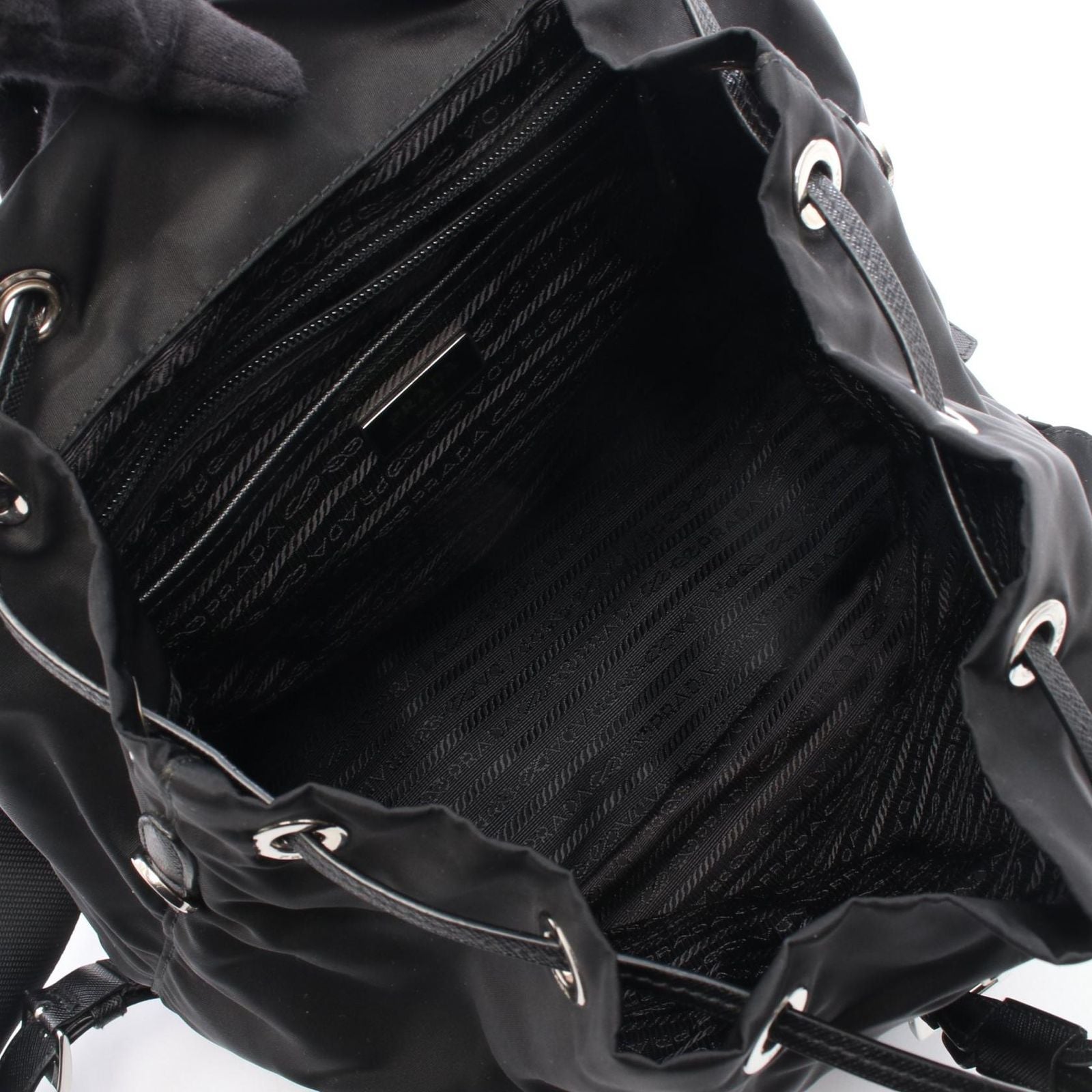 Prada Backpack Tessuto Robot Noir Pink Nylon Leather — view 3