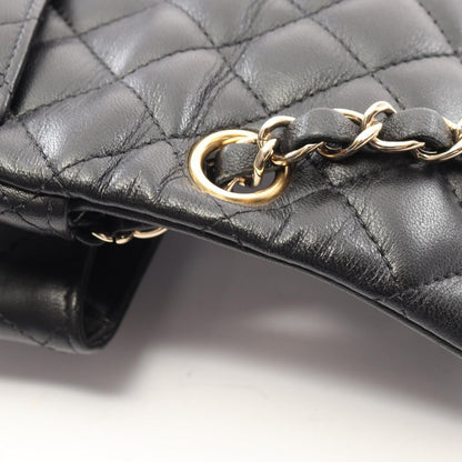 Chanel Shoulder Bag Mini Quilted Black Lambskin Chain — view 9