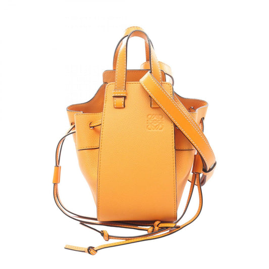 Loewe Handbag Hammock Drawstring Bag Mini 2-Way Orange Leather