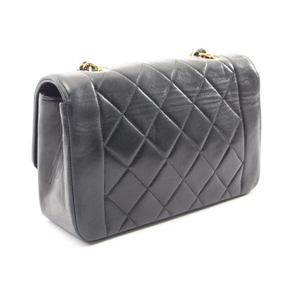 Chanel Shoulder Bag Quilted Diana Flap Black Lambskin Chain — view 2
