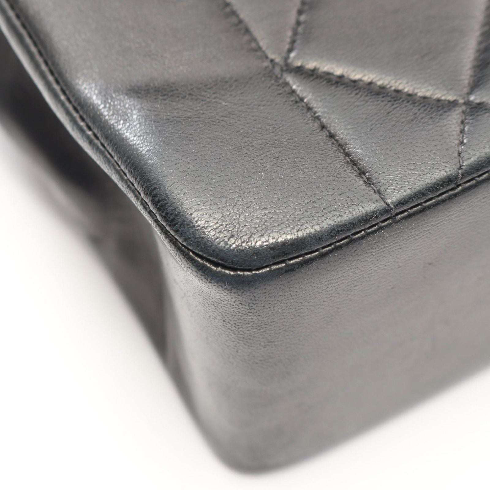 Chanel Shoulder Bag Quilted Diana Flap Black Lambskin Chain — view 8