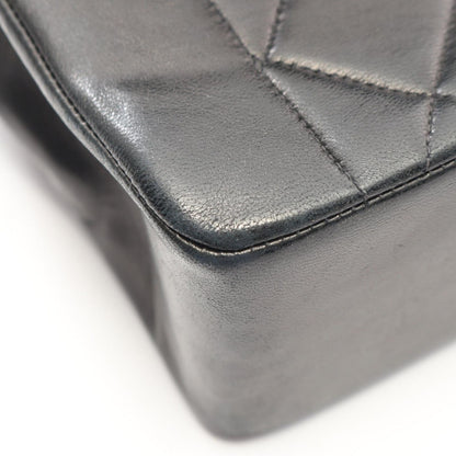 Chanel Shoulder Bag Quilted Diana Flap Black Lambskin Chain — view 8