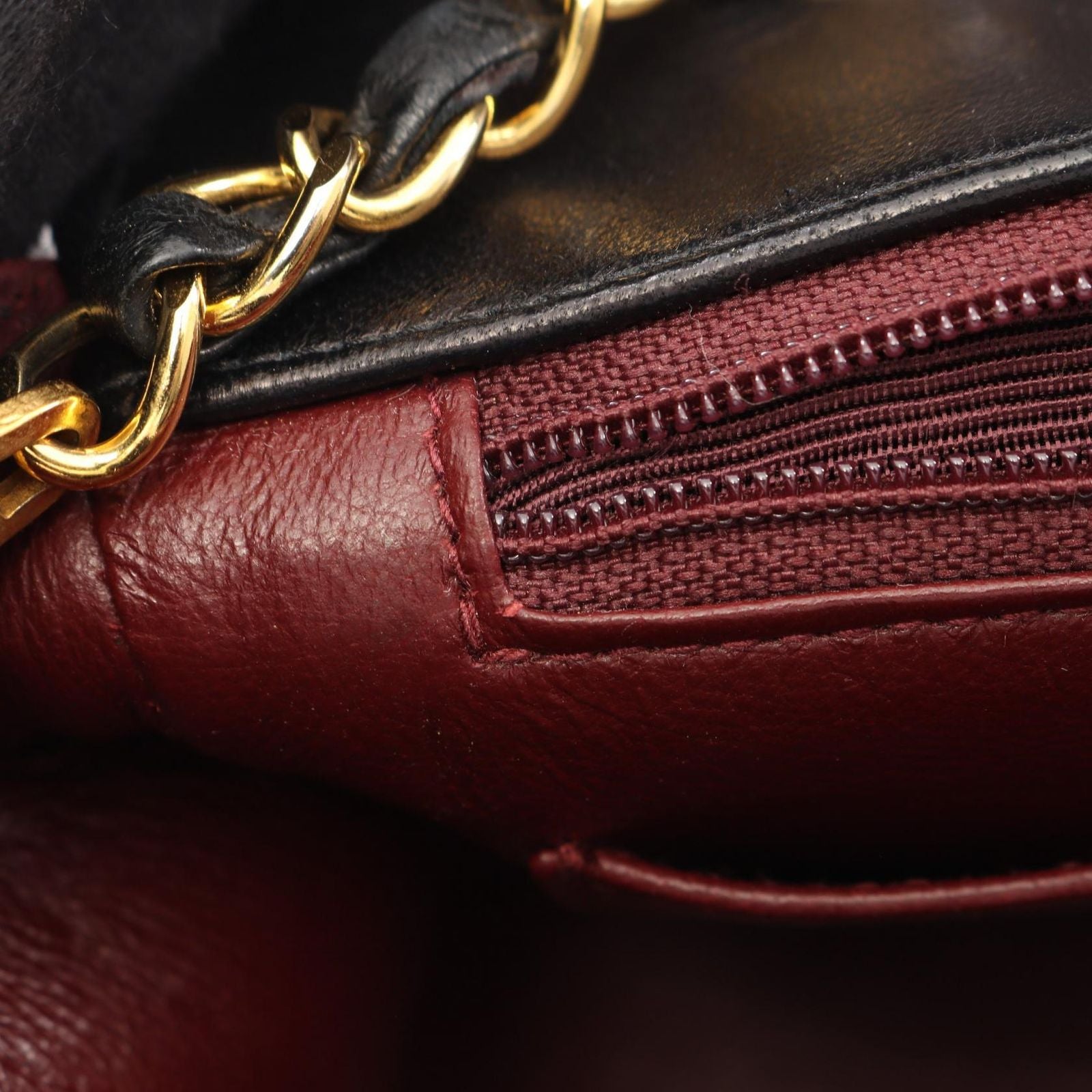 Chanel Shoulder Bag Quilted Diana Flap Black Lambskin Chain — view 6
