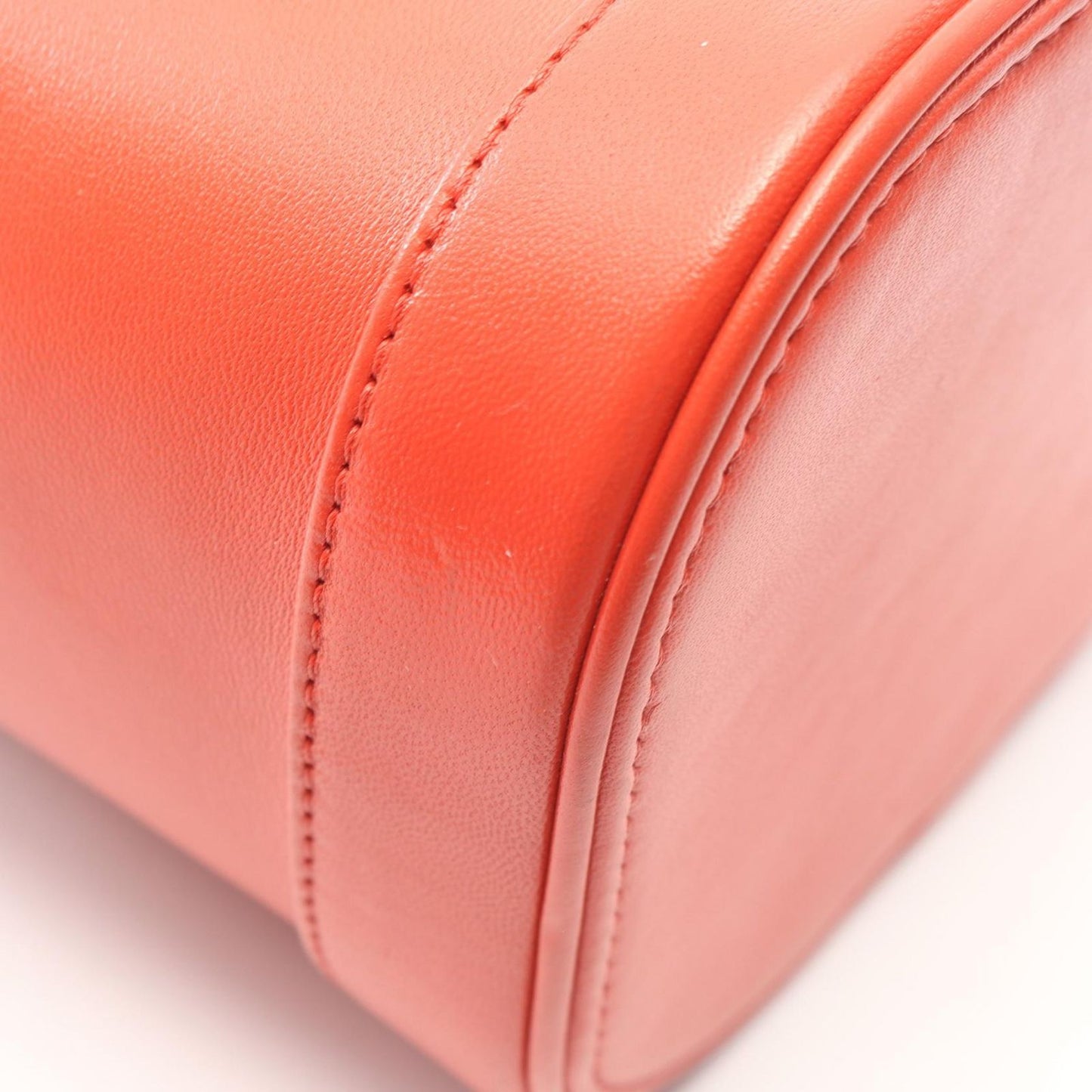 Chanel Handbag CC Logo 2-Way Orange Red Lambskin CC Vanity Chain — view 9