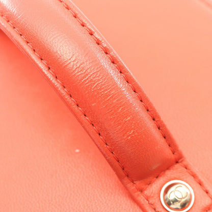 Chanel Handbag CC Logo 2-Way Orange Red Lambskin CC Vanity Chain — view 6