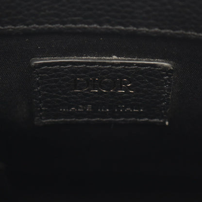Dior Handbag Safari North South Mini Tote 2-Way Navy Canvas Leather Black — view 4