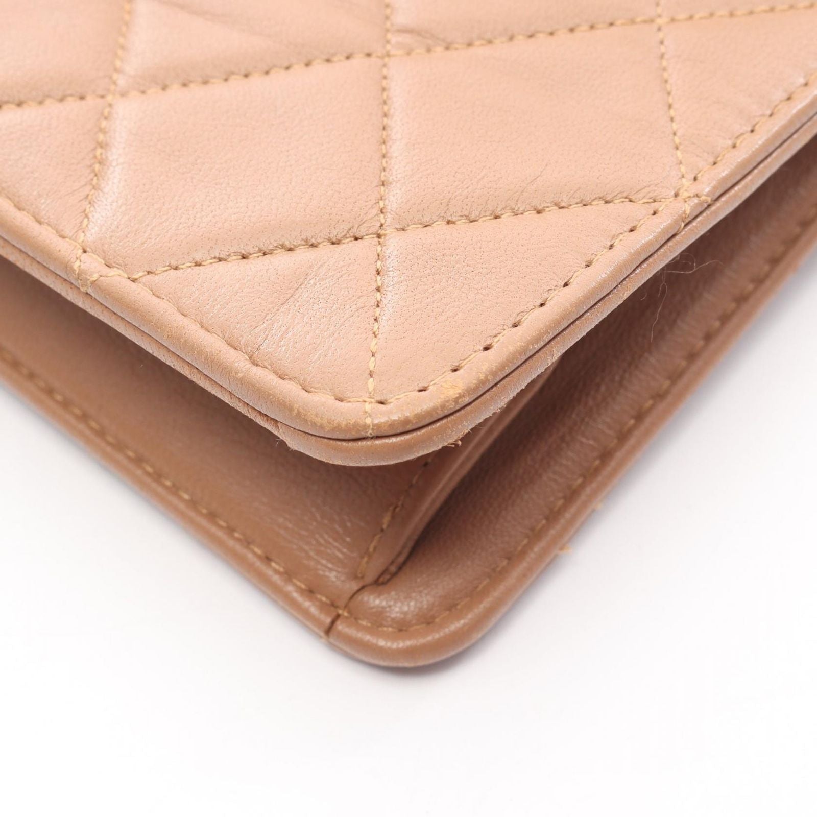 Chanel Shoulder Bag Quilted Brown Lambskin — view 8