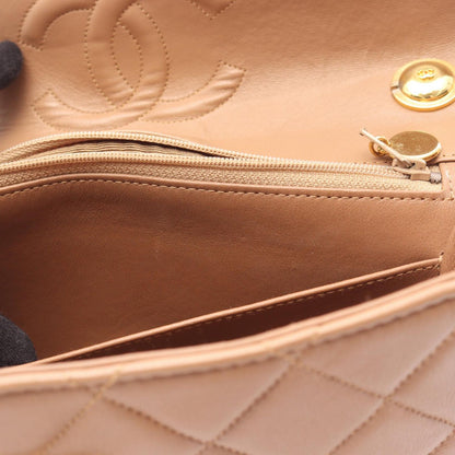 Chanel Shoulder Bag Quilted Brown Lambskin — view 6