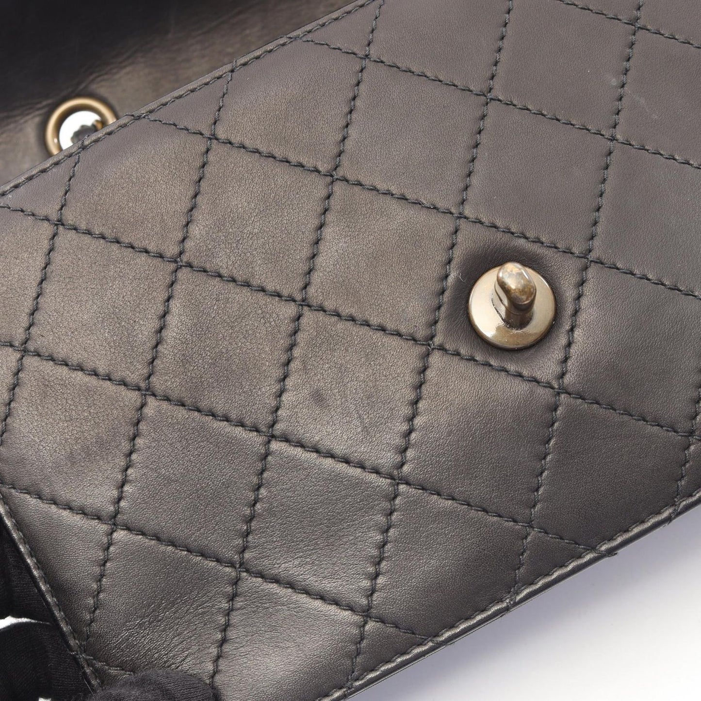 Chanel Shoulder Bag Quilted Black Lambskin Chain — view 7
