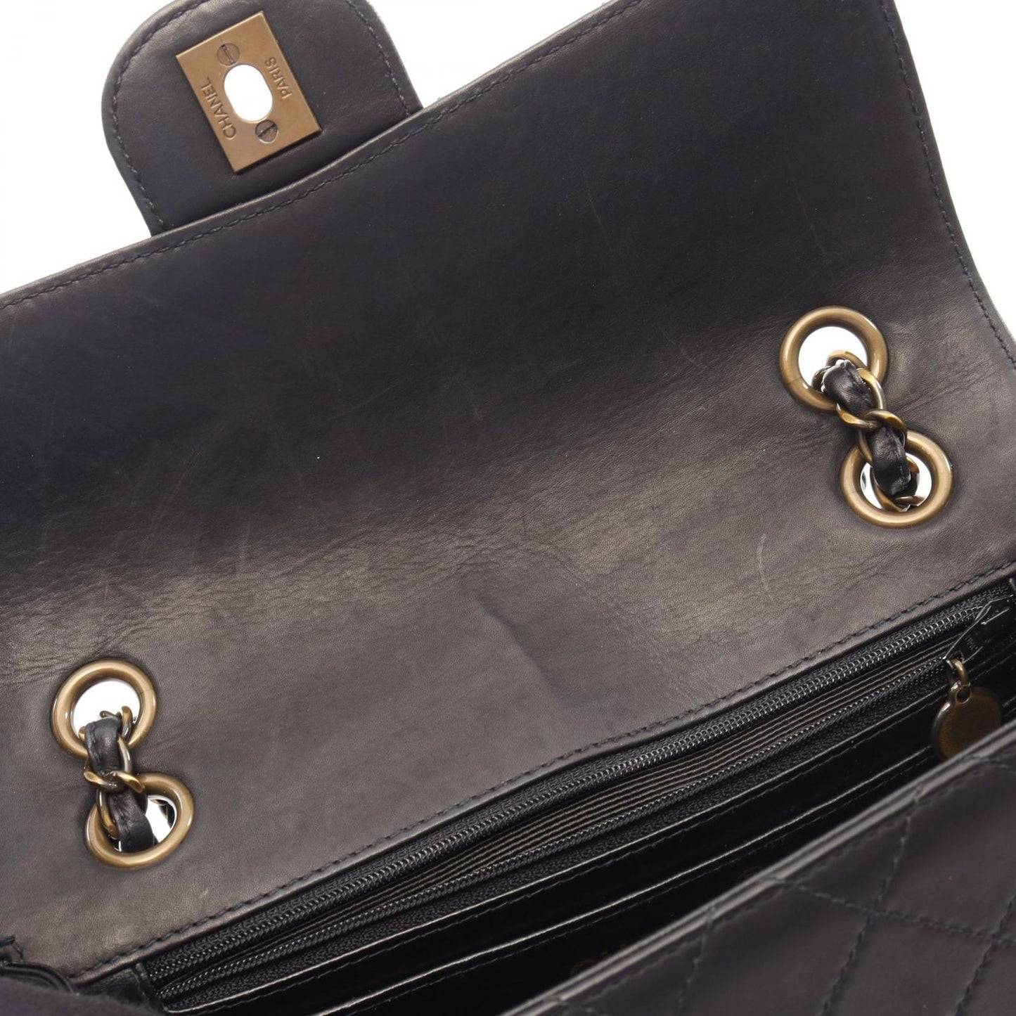 Chanel Shoulder Bag Quilted Black Lambskin Chain — view 6
