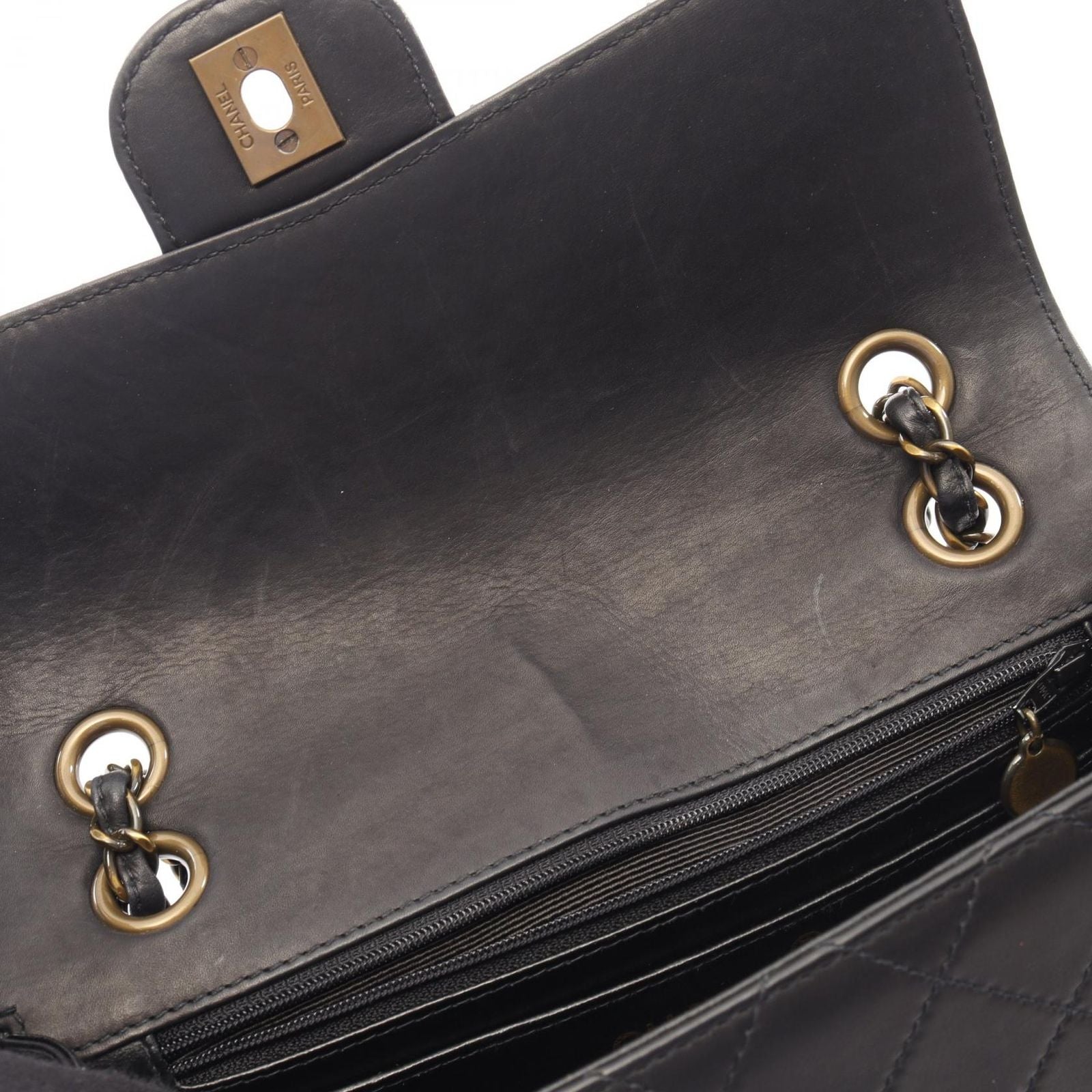 Chanel Shoulder Bag Quilted Black Lambskin Chain — view 6