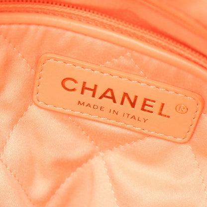 Chanel Backpack 22 Large Coral Pink Caviar Leather 22 Quilted Chain — view 4