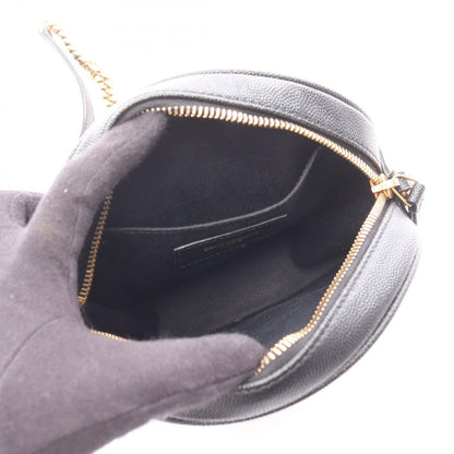 Saint Laurent Paris Shoulder Bag Vinyl Monogram Black Leather Chain — view 3