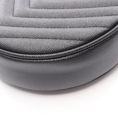 Saint Laurent Paris Shoulder Bag Vinyl Monogram Black Leather Chain — view 5