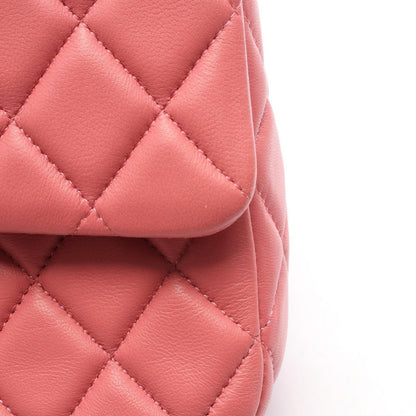 Chanel Shoulder Bag Quilted Single Flap Pink Leather Chain — view 8