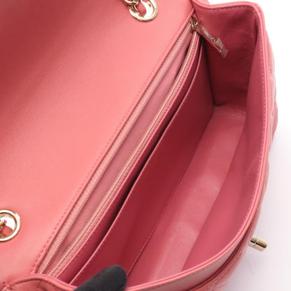 Chanel Shoulder Bag Quilted Single Flap Pink Leather Chain — view 3