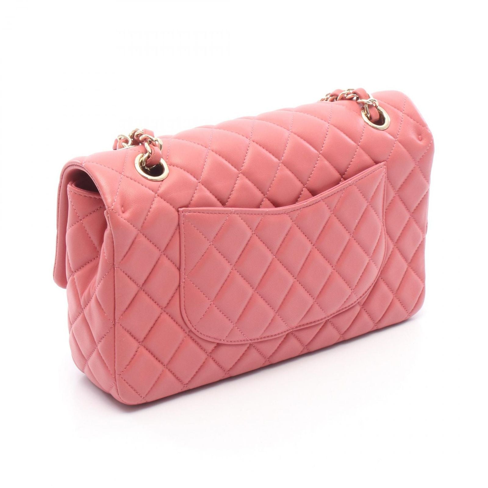 Chanel Shoulder Bag Quilted Single Flap Pink Leather Chain — view 2