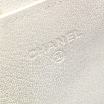 Chanel Shoulder Bag Quilted Phone Case Gradient Silver Green Caviar Leather — view 4