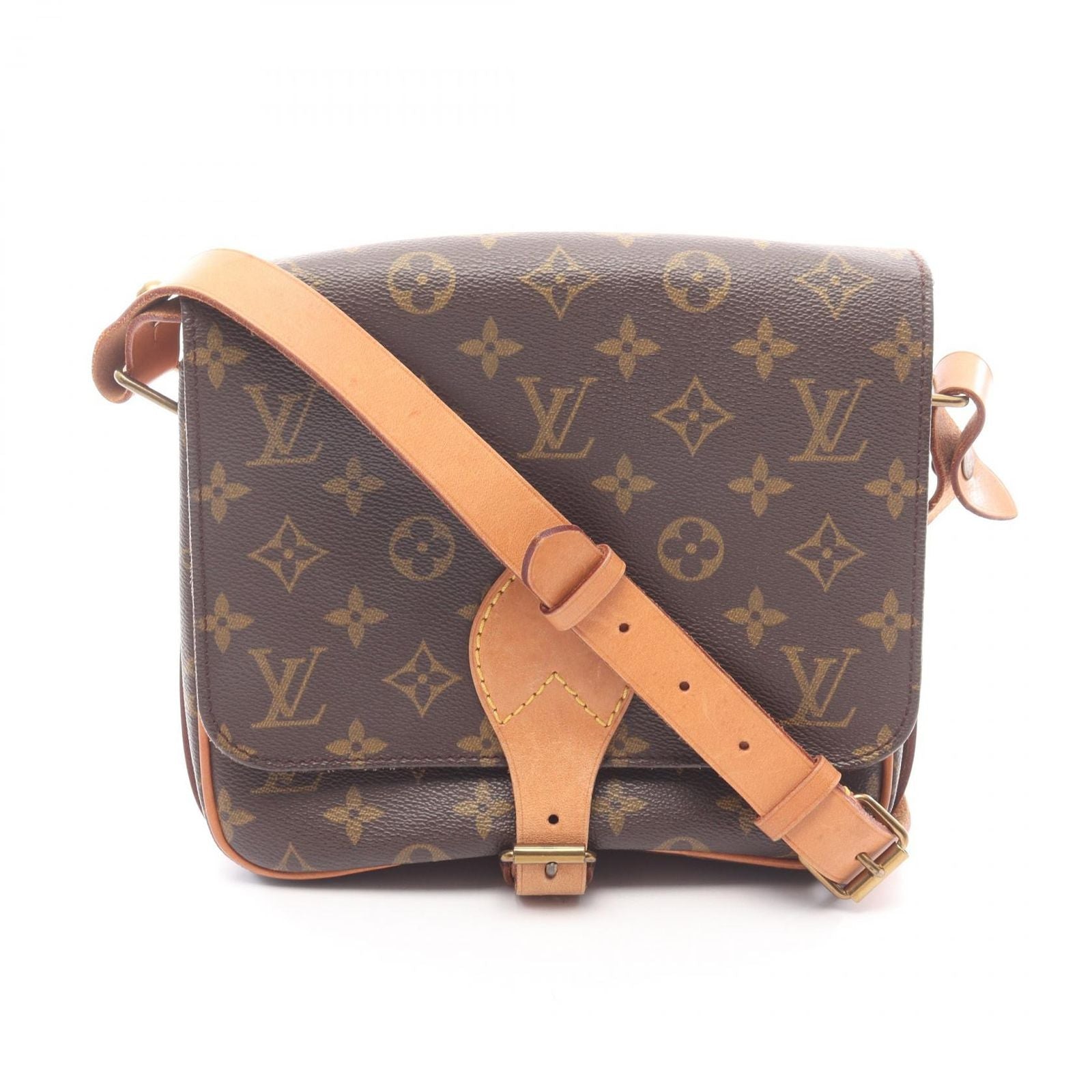 Louis Vuitton Shoulder Bag Cart Ciel MM Canvas Leather