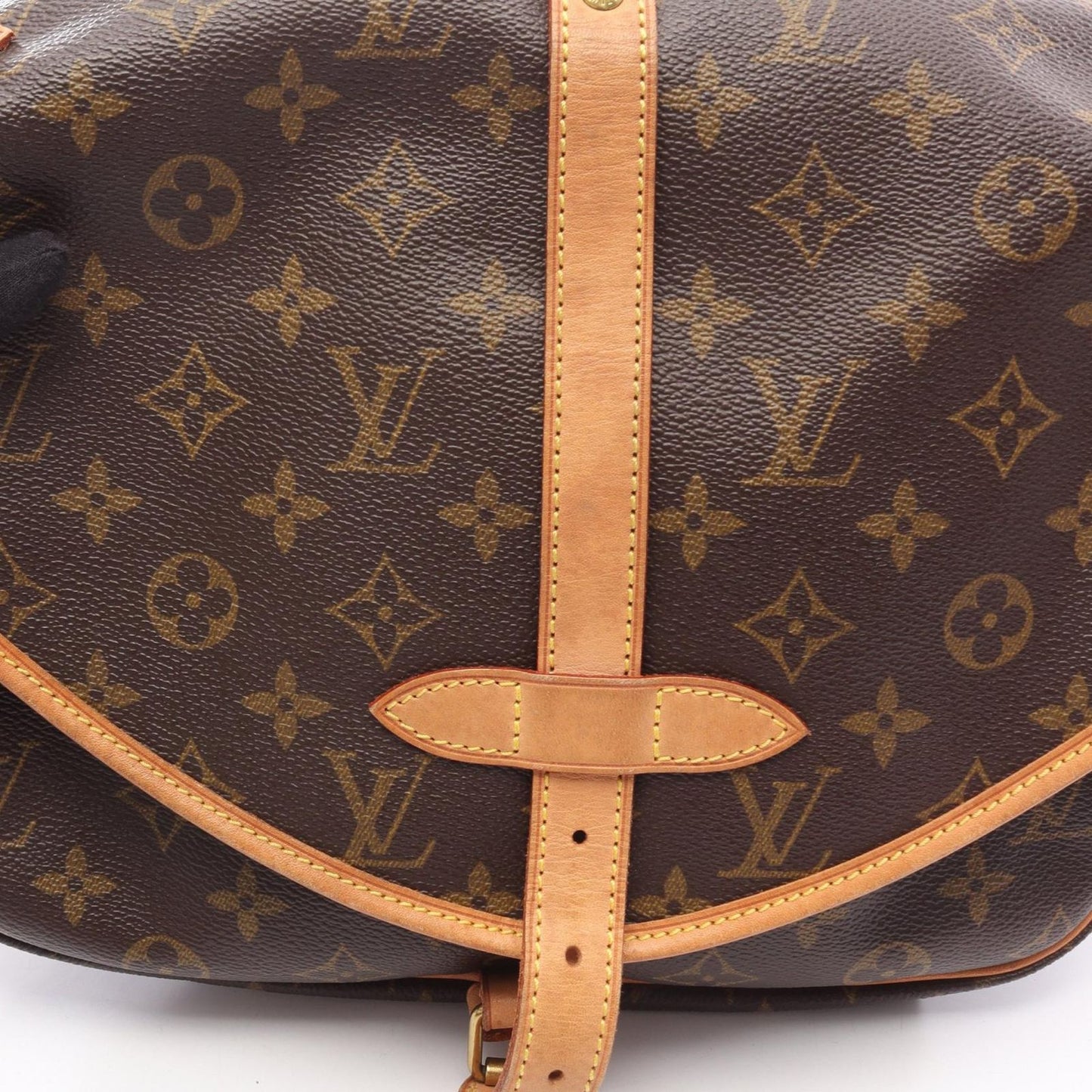 Louis Vuitton Shoulder Bag Saumur 30 Canvas Leather — view 8