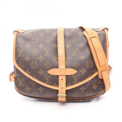 Louis Vuitton Shoulder Bag Saumur 30 Canvas Leather