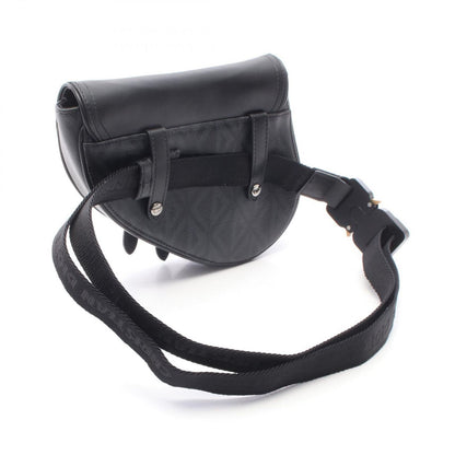 Dior Waist Bag Saddle Mini CD Diamond Black Canvas Leather CD — view 2