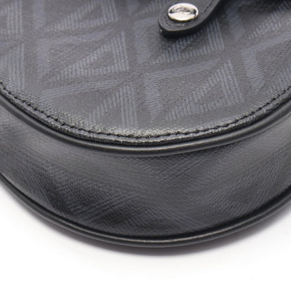 Dior Waist Bag Saddle Mini CD Diamond Black Canvas Leather CD — view 9