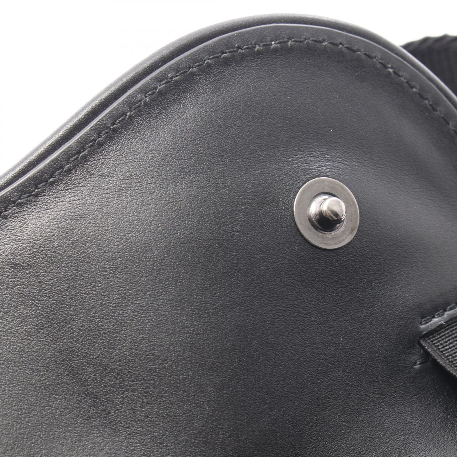 Dior Waist Bag Saddle Mini CD Diamond Black Canvas Leather CD — view 6