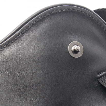 Dior Waist Bag Saddle Mini CD Diamond Black Canvas Leather CD — view 6
