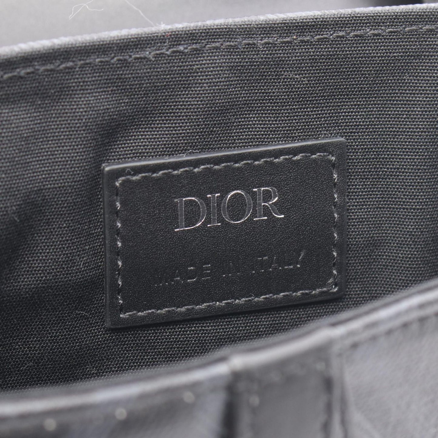 Dior Waist Bag Saddle Mini CD Diamond Black Canvas Leather CD — view 4