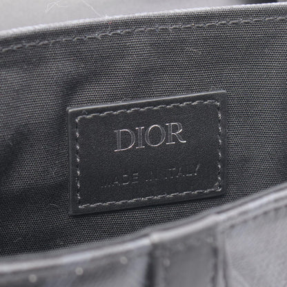 Dior Waist Bag Saddle Mini CD Diamond Black Canvas Leather CD — view 4
