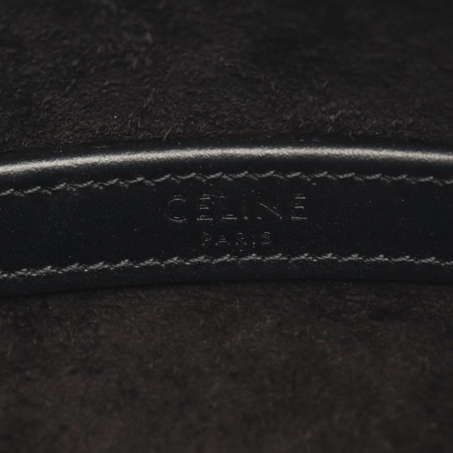 Celine Shoulder Bag Black Leather Triomphe — view 4