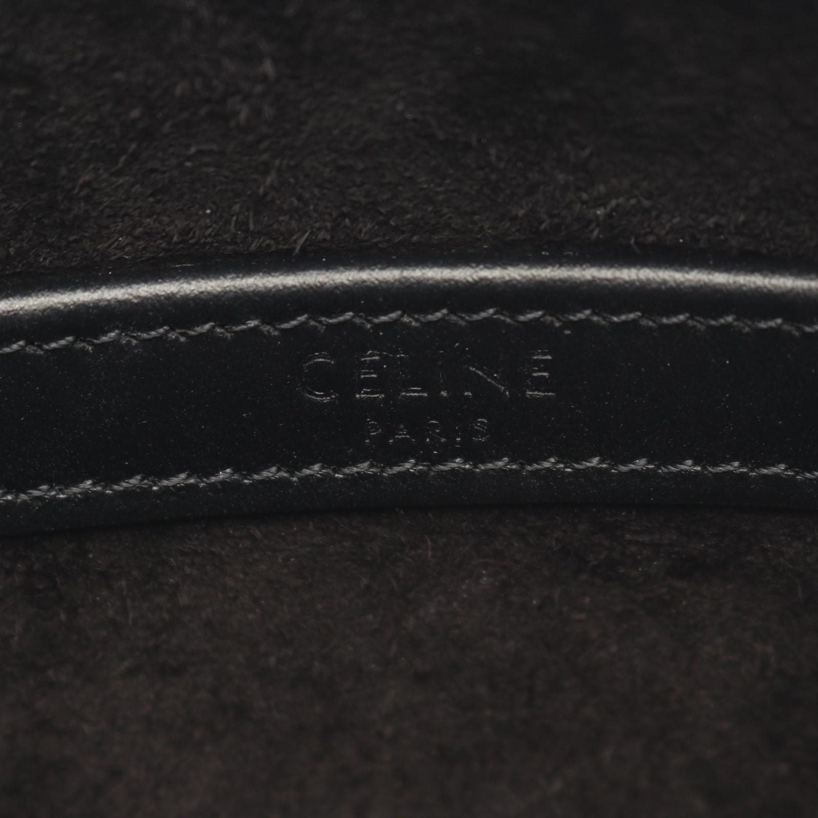 Celine Shoulder Bag Black Leather Triomphe — view 4
