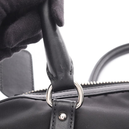 Prada Handbag 2-Way Black Nylon Leather Tote — view 8