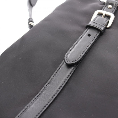 Prada Handbag 2-Way Black Nylon Leather Tote — view 6