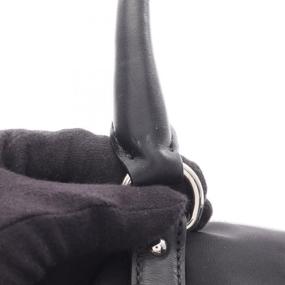 Prada Handbag 2-Way Black Nylon Leather Tote — view 9