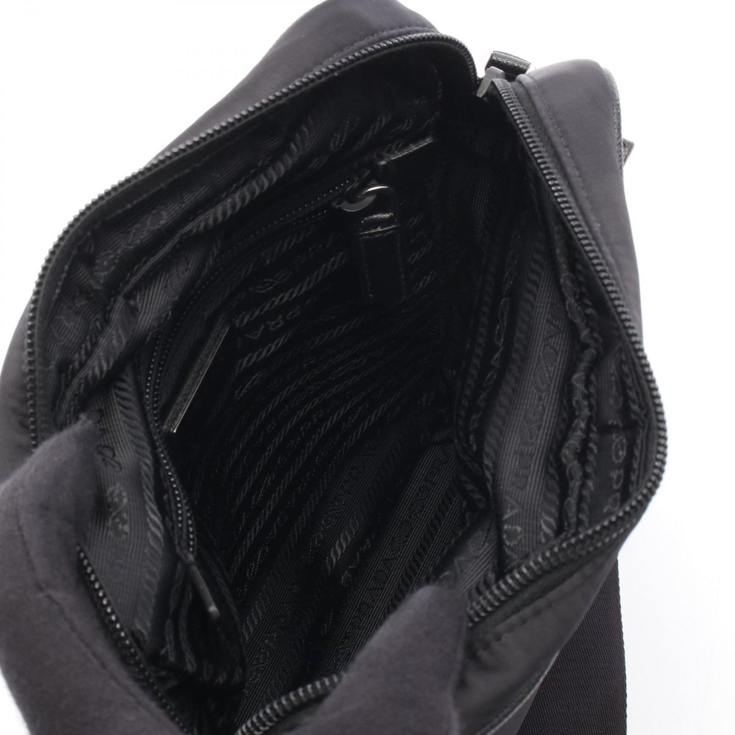 Prada Shoulder Bag Black Nylon Leather — view 3