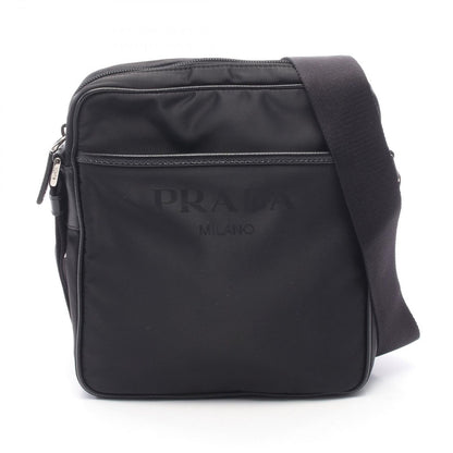 Prada Shoulder Bag Black Nylon Leather