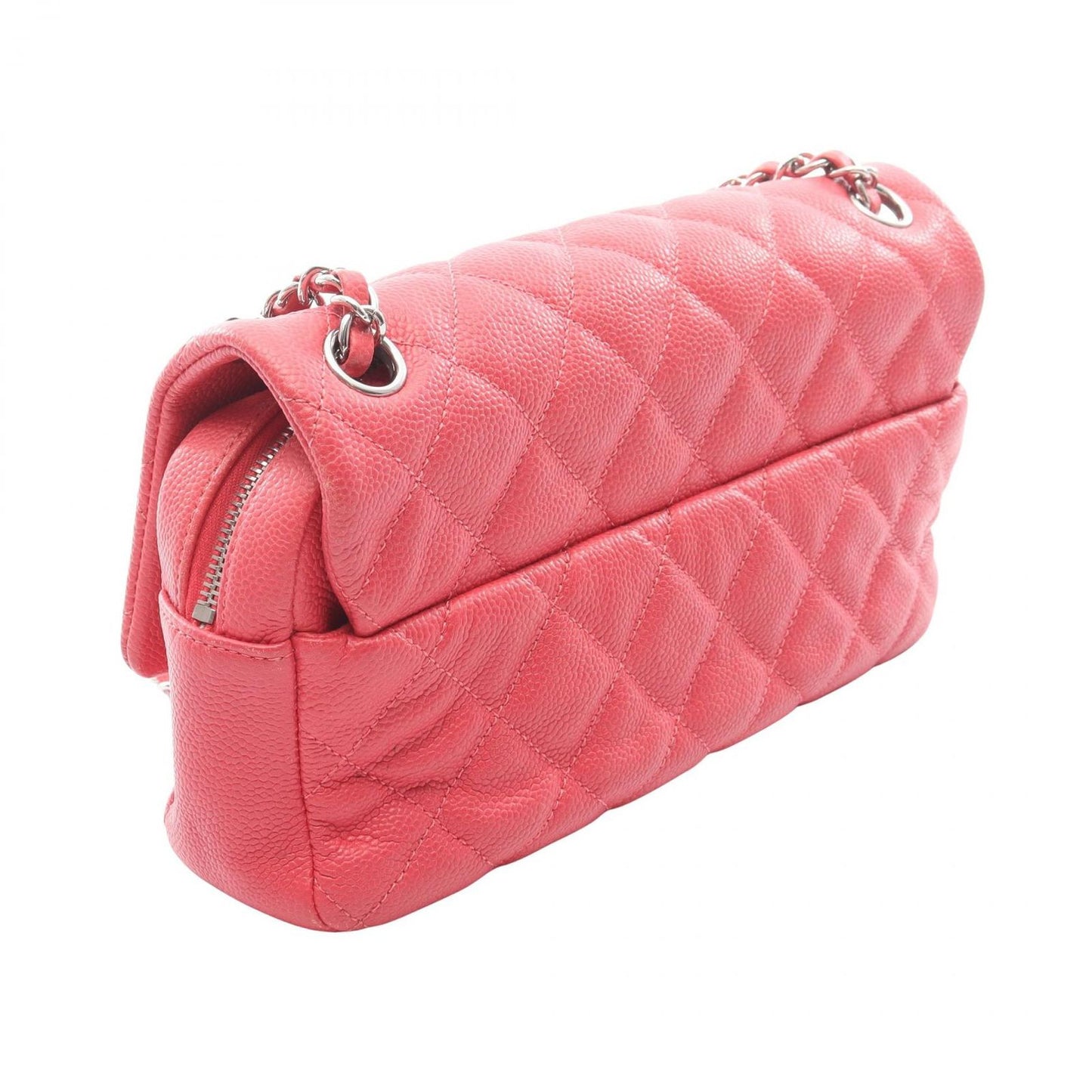 Chanel Shoulder Bag Quilted Pink Caviar Leather Chain — view 2