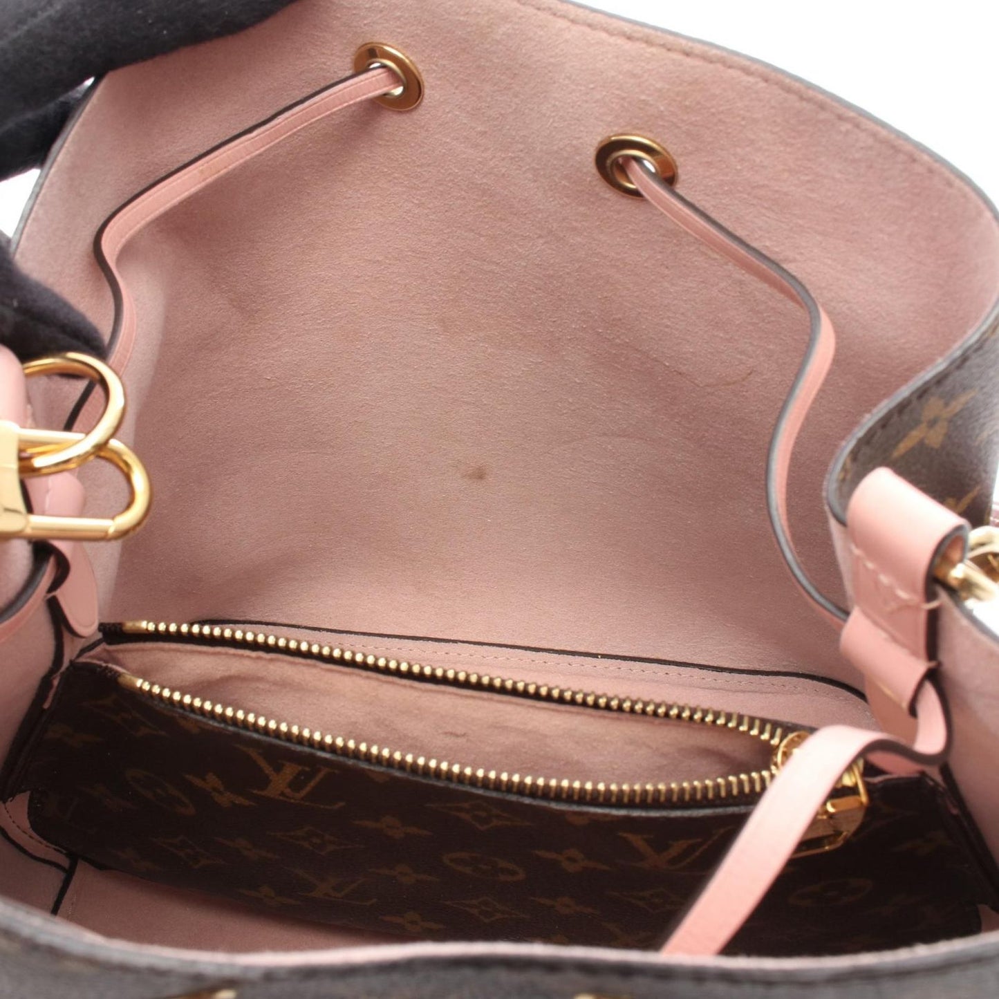 Louis Vuitton Shoulder Bag Neo Noe Rose Poudre Canvas Leather — view 8