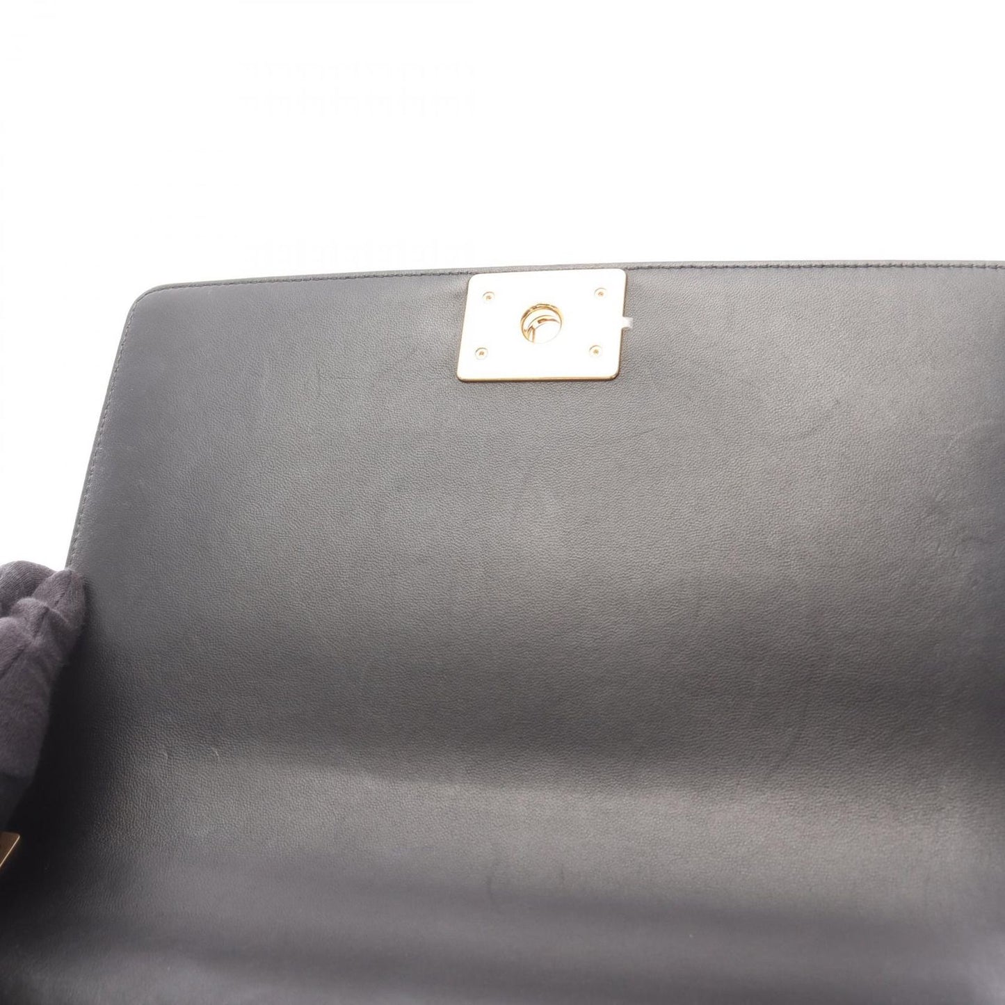 Chanel Shoulder Bag Large Quilted Black Lambskin Chain — view 7