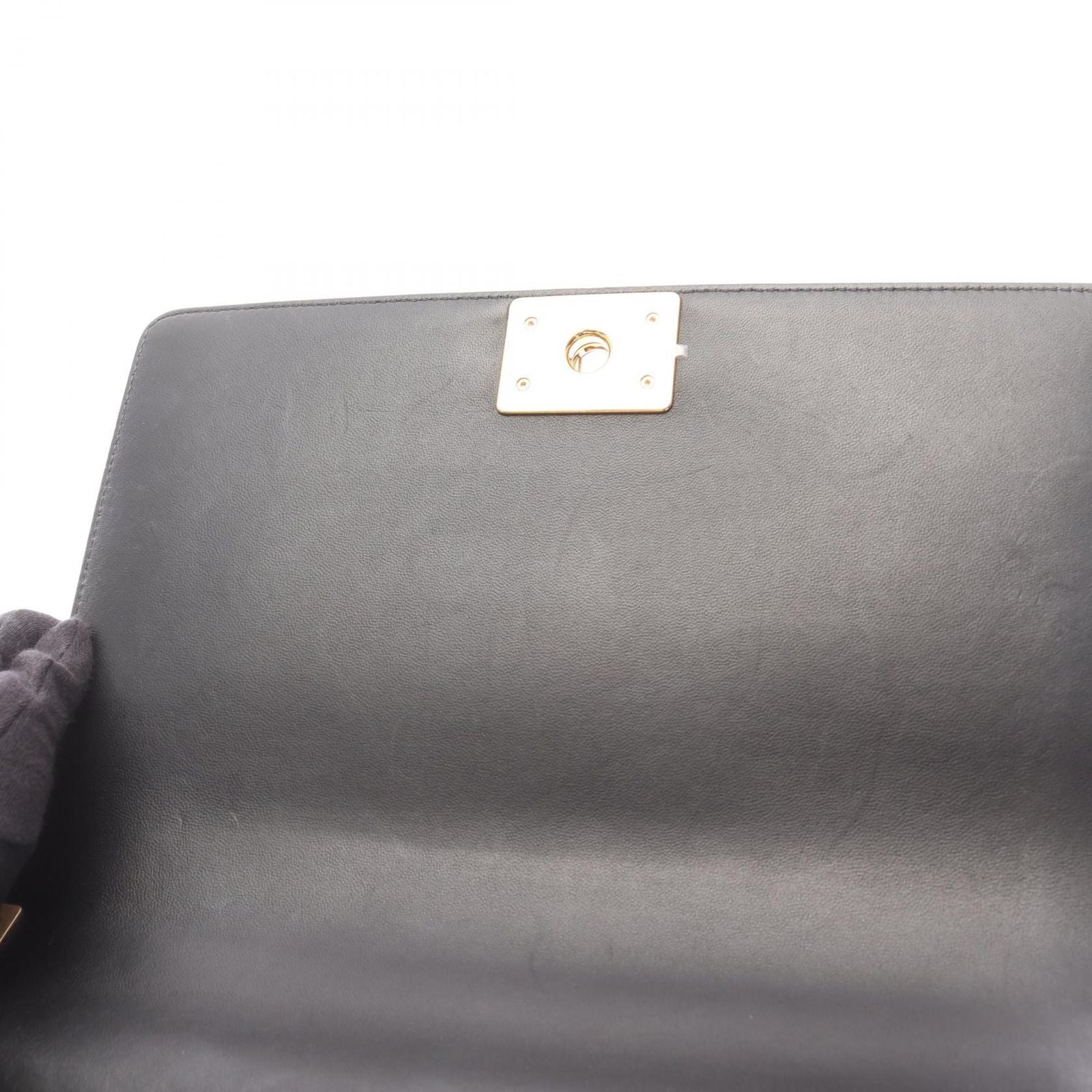 Chanel Shoulder Bag Large Quilted Black Lambskin Chain — view 7