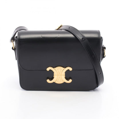 Celine Shoulder Bag Teen Triomphe Black Leather