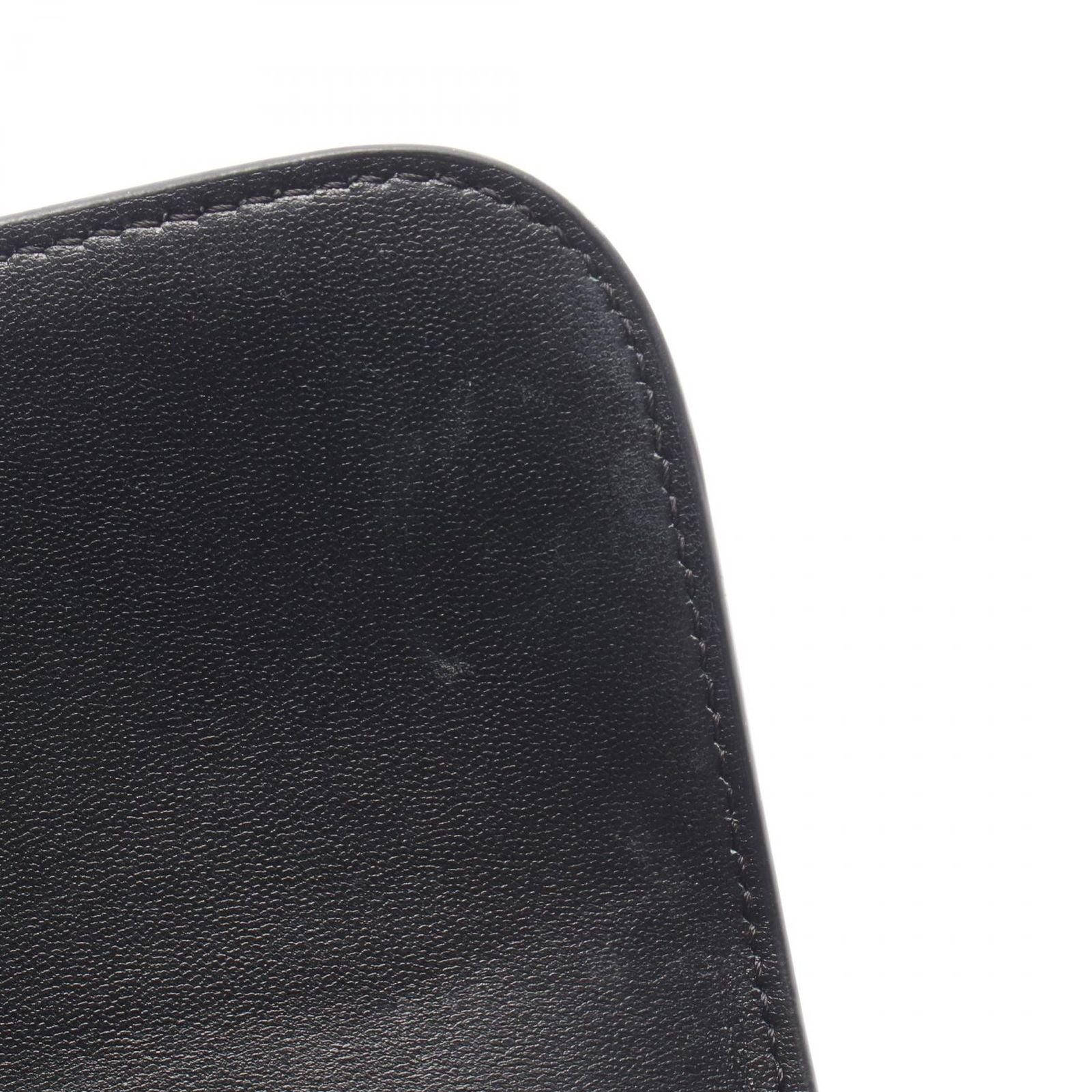 Celine Shoulder Bag Teen Triomphe Black Leather — view 8
