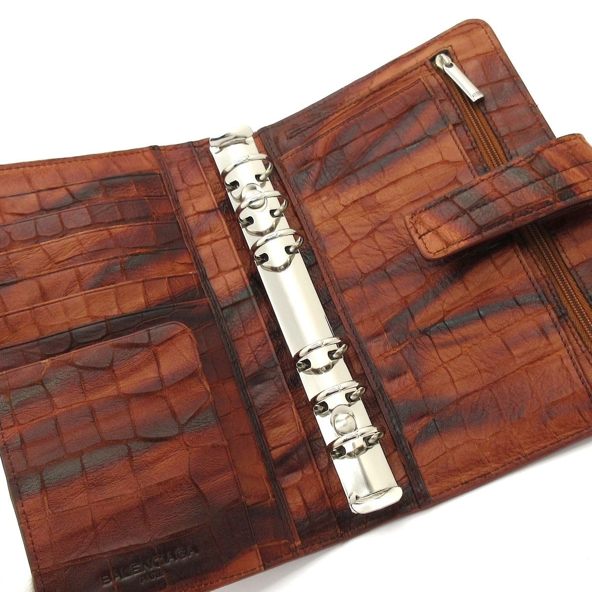 Balenciaga BB Notebook Brown Embossed Leather Agenda — view 3