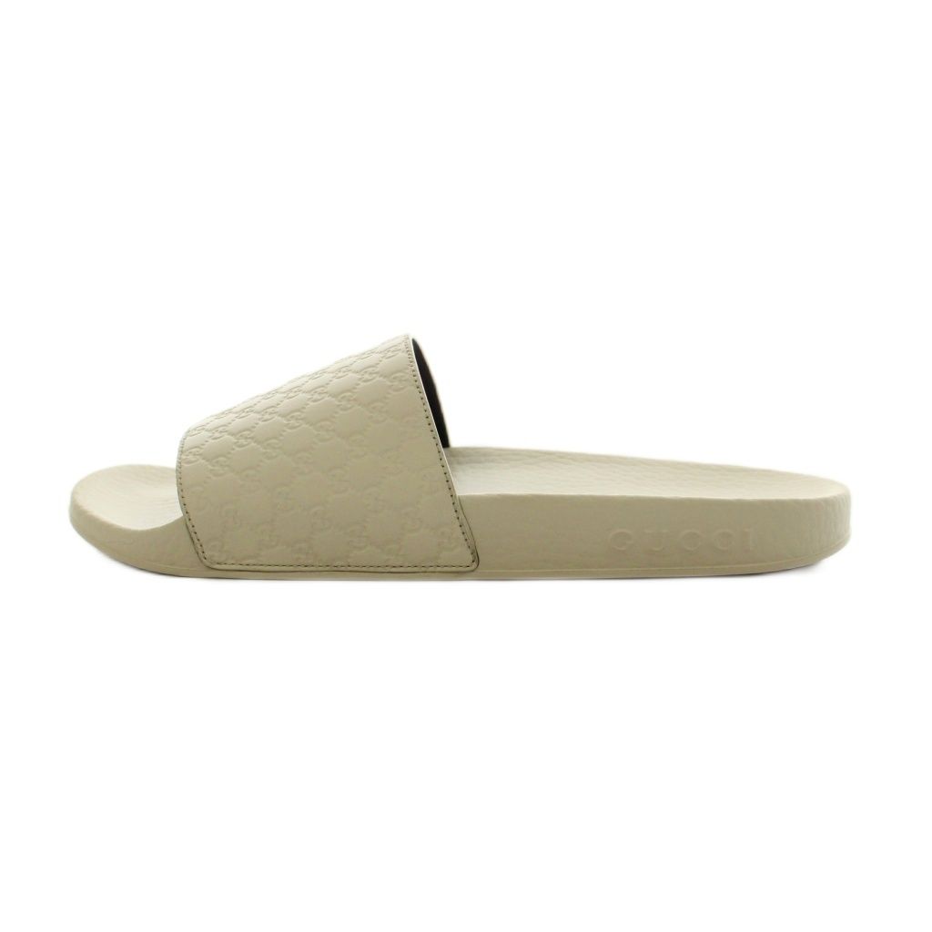 Gucci GG Pattern Sandals Leather 38 White — view 2