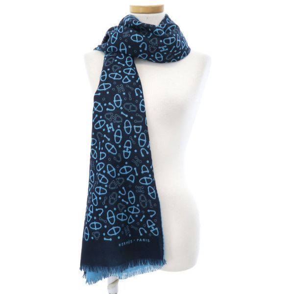 Hermes Cashmere Silk Shawl Scarf — view 8