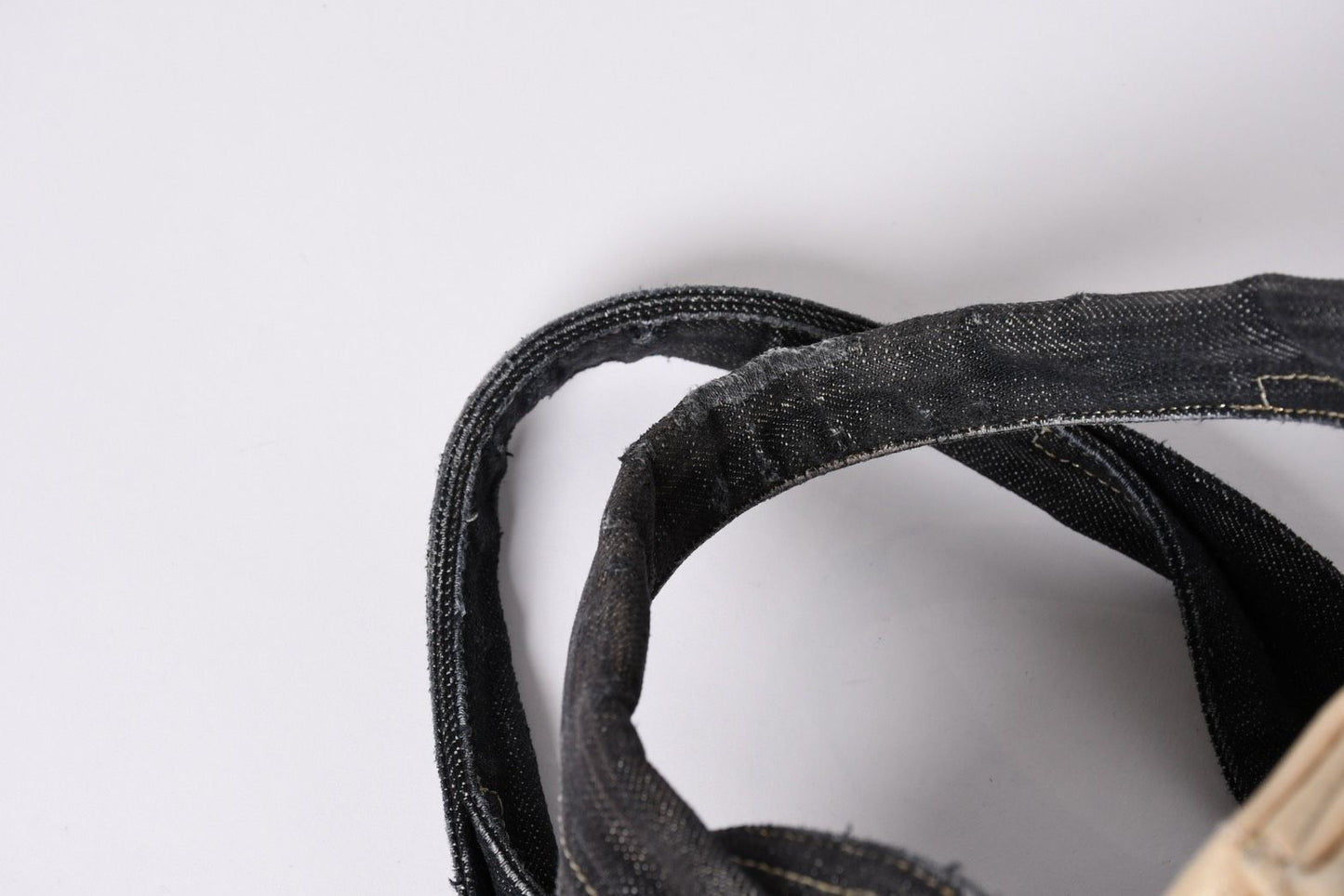 Chanel Sparkling Denim Tote Bag Fabric Indigo Gold — view 8